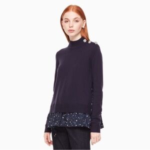 Kate Spade Broome Street Night Sky Mixed Media Sweater size medium